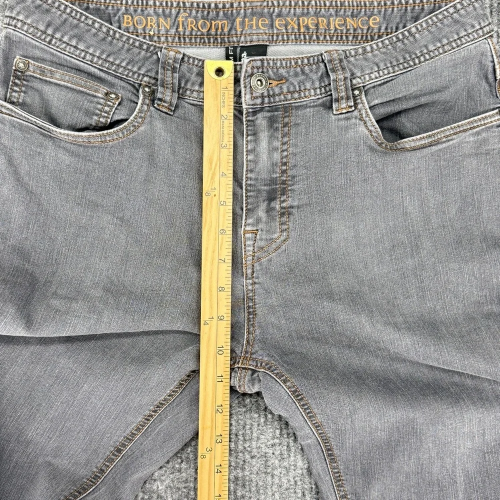PrAna Slim Fit Jeans Mens 33x36 Gray Medium Wash Slim Straight Stretch Denim